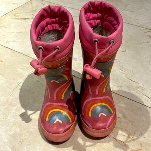 Hatley Rainbow Rain Boots size 5 Toddler